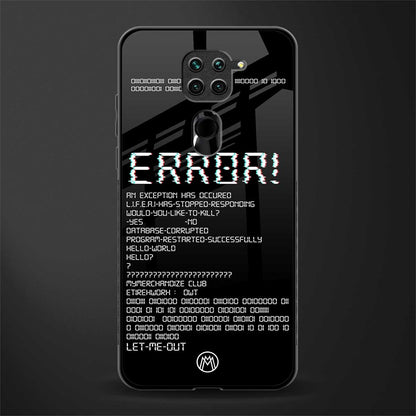 error glass case for redmi note 9 image
