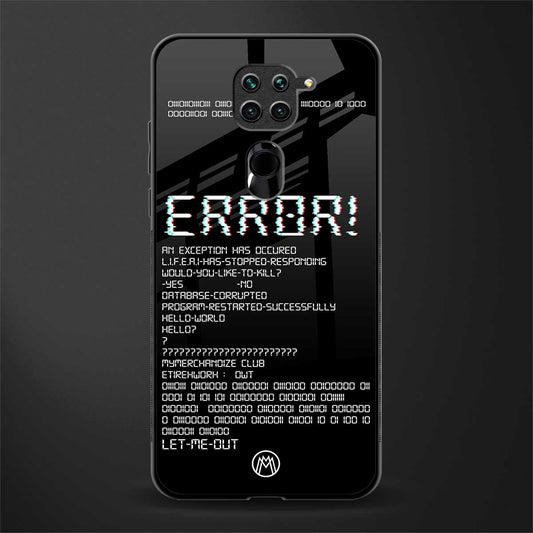 error glass case for redmi note 9 image