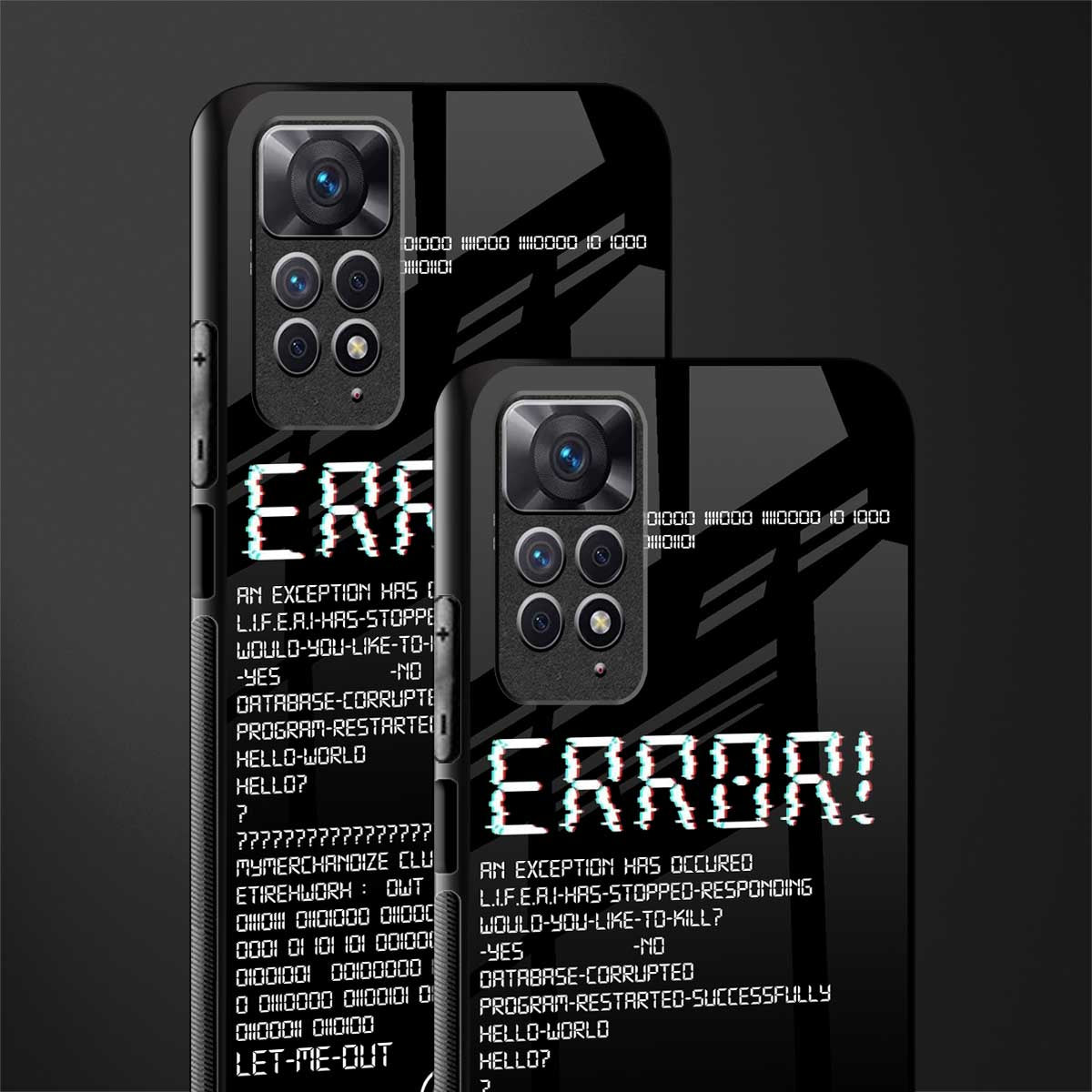 error glass case for redmi note 11s image-2