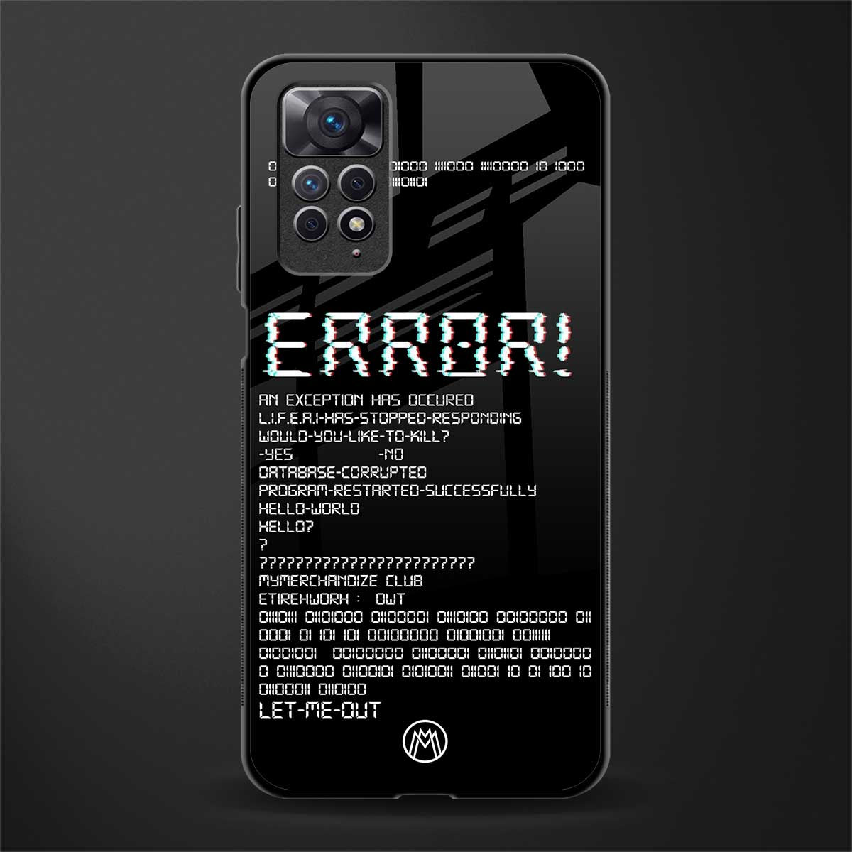 error glass case for redmi note 11s image