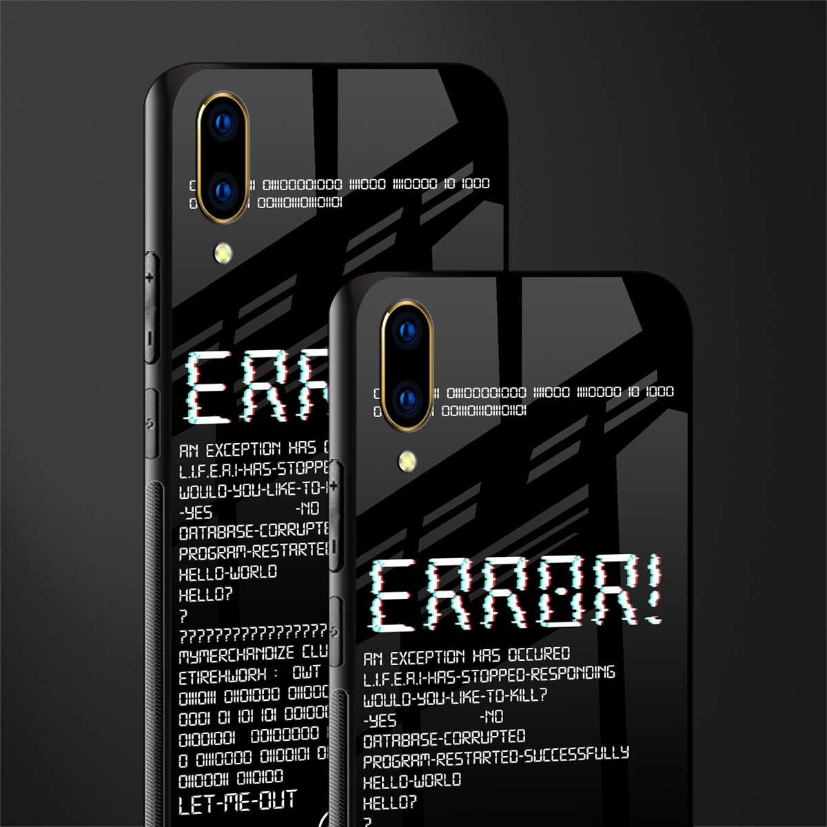 error glass case for vivo v11 pro image-2