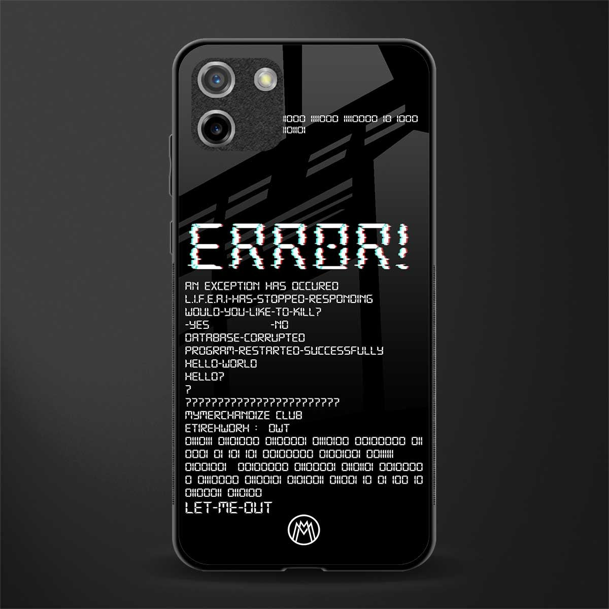 error glass case for realme c11 image