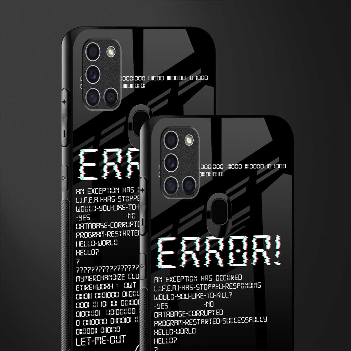 error glass case for samsung galaxy a21s image-2