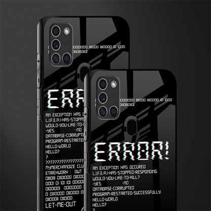 error glass case for samsung galaxy a21s image-2