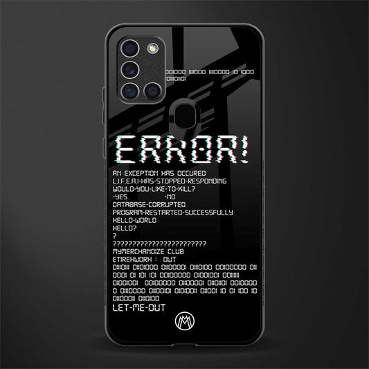 error glass case for samsung galaxy a21s image