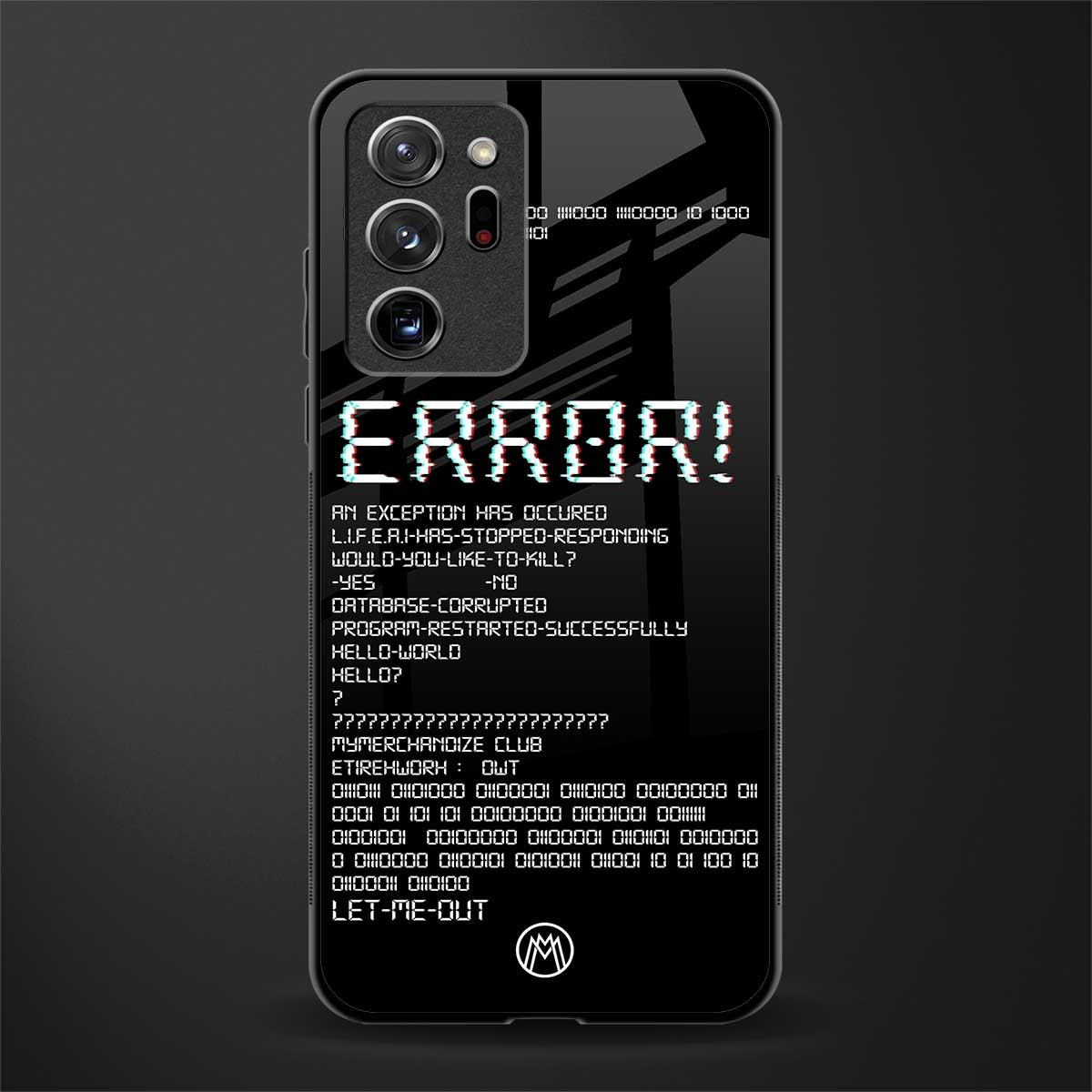 error glass case for samsung galaxy note 20 ultra 5g image