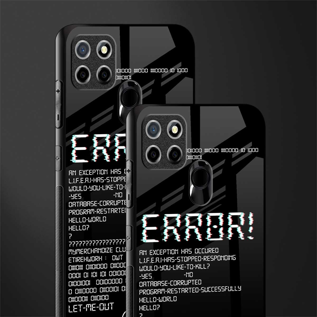 error glass case for realme narzo 30a image-2
