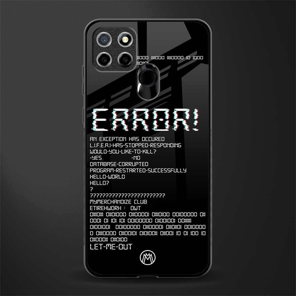 error glass case for realme narzo 20 image