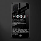 error glass case for samsung galaxy s20 plus image
