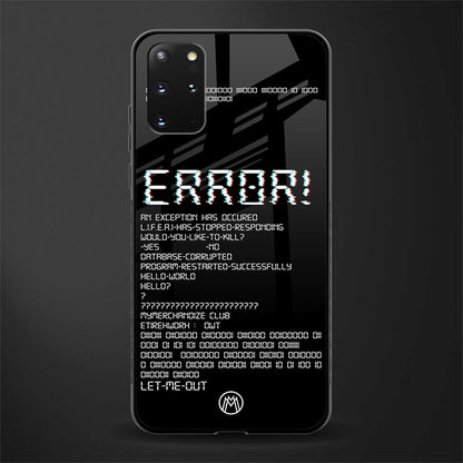 error glass case for samsung galaxy s20 plus image