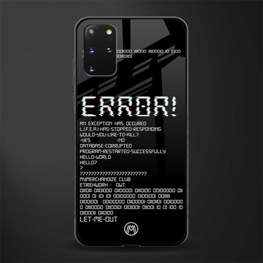 error glass case for samsung galaxy s20 plus image
