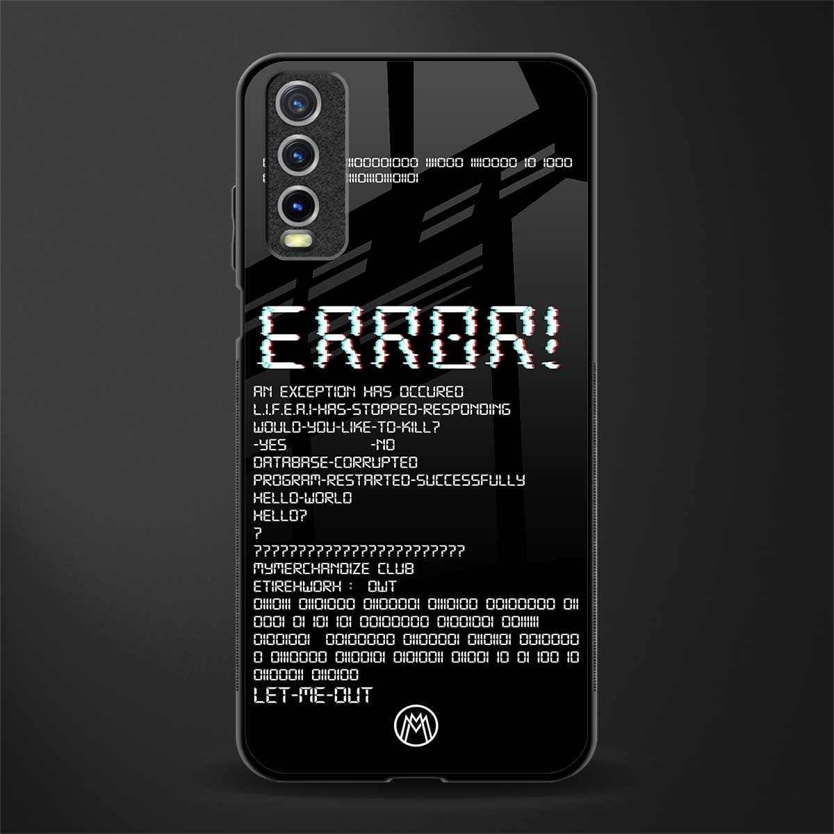 error glass case for vivo y20 image