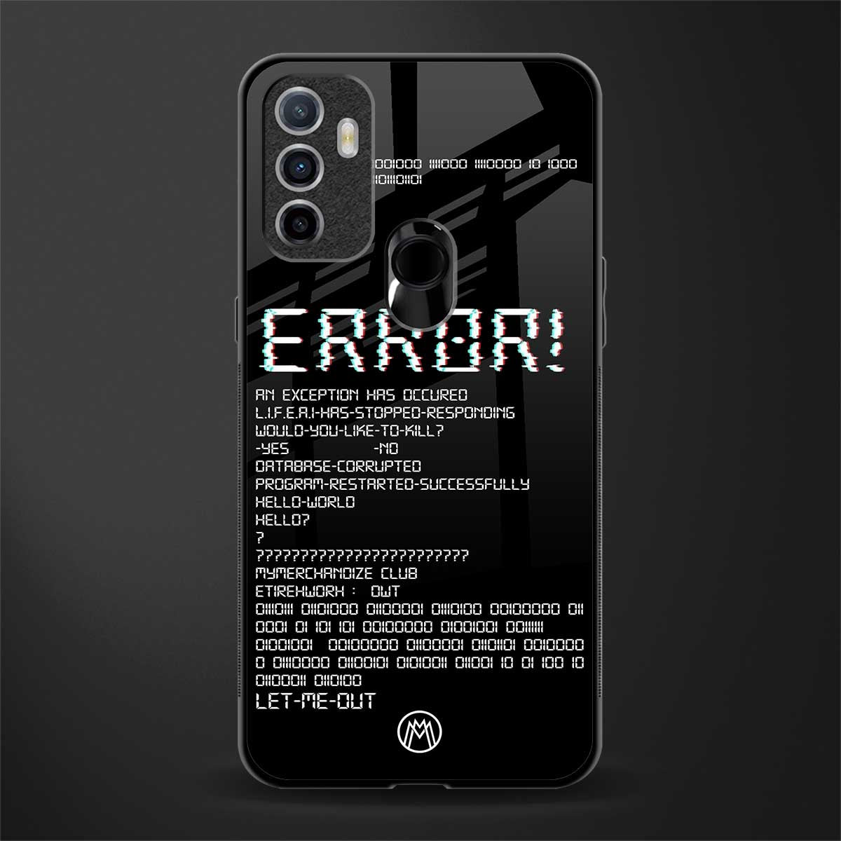 error glass case for oppo a53 image