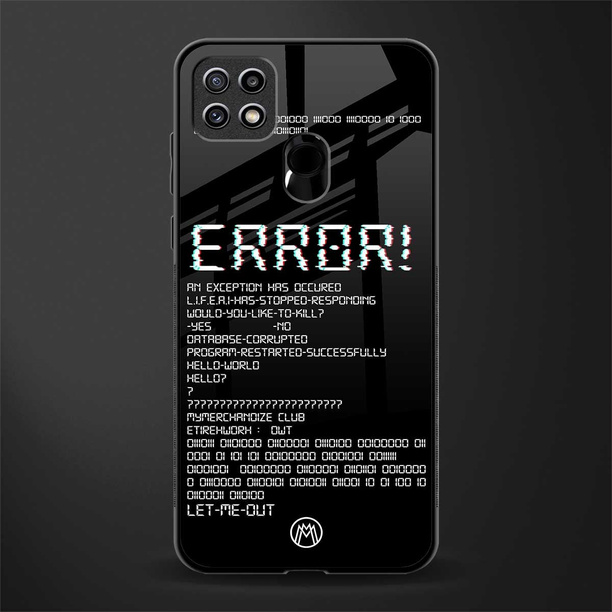 error glass case for oppo a15 image