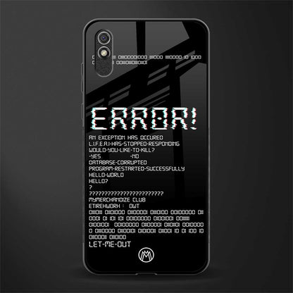 error glass case for redmi 9a image