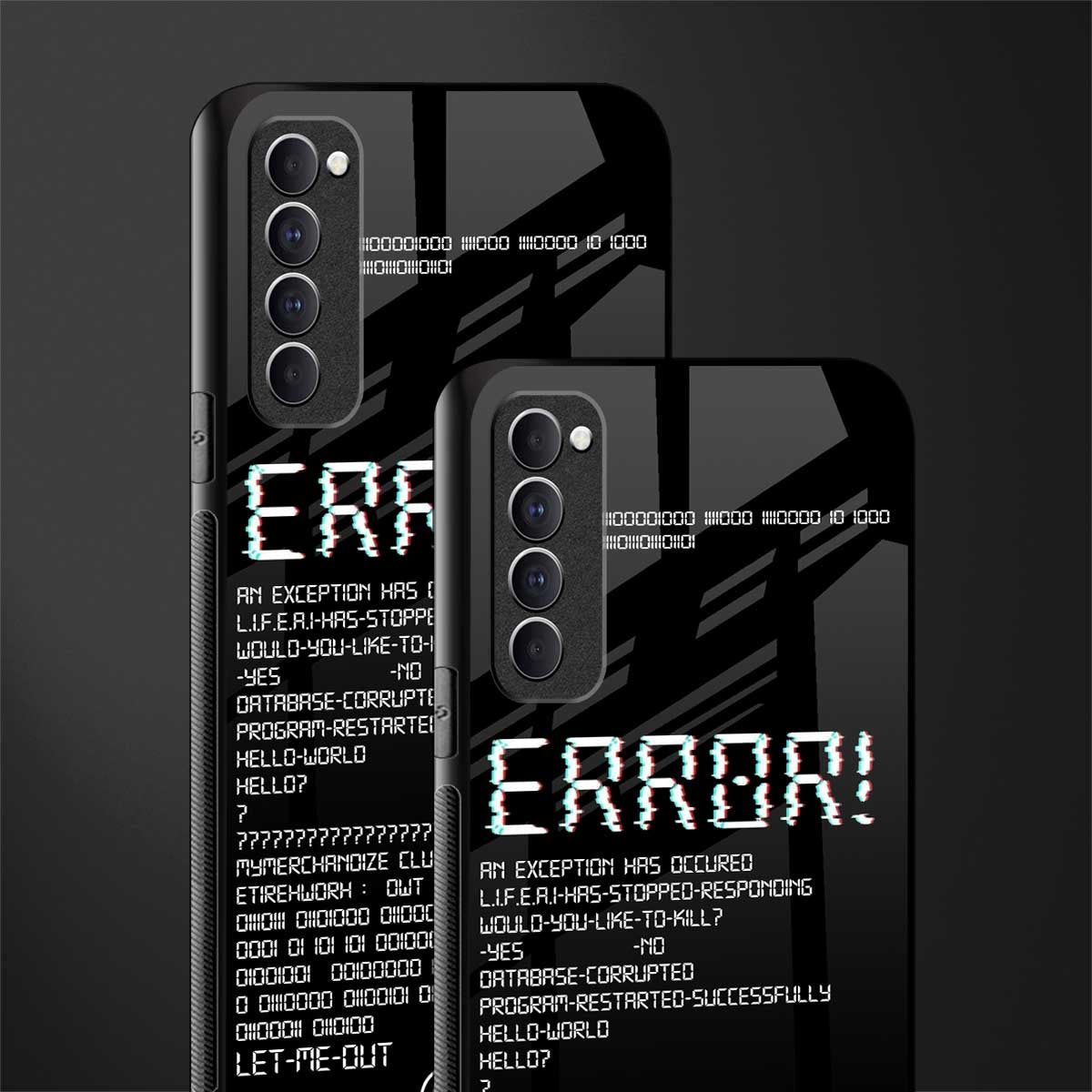 error glass case for oppo reno 4 pro image-2