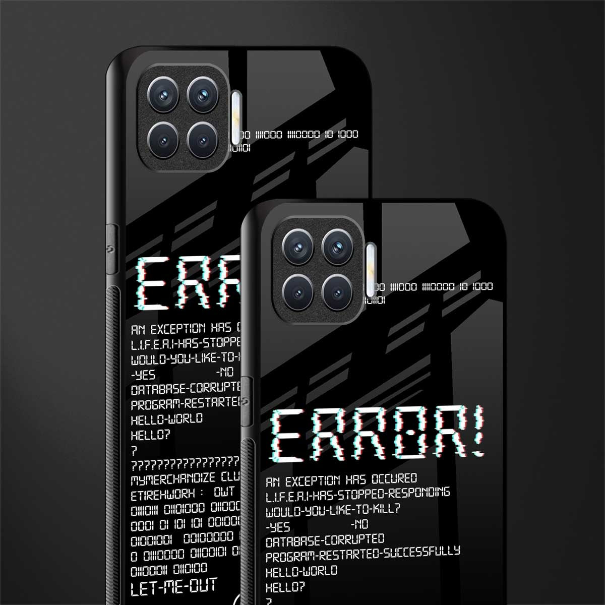 error glass case for oppo f17 pro image-2