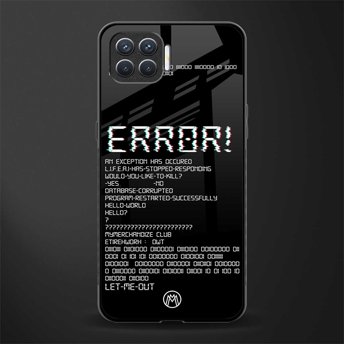 error glass case for oppo f17 pro image