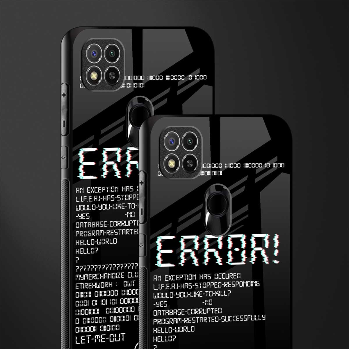 error glass case for redmi 9c image-2