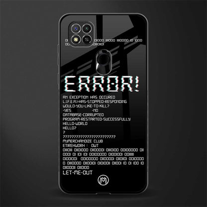 error glass case for redmi 9c image