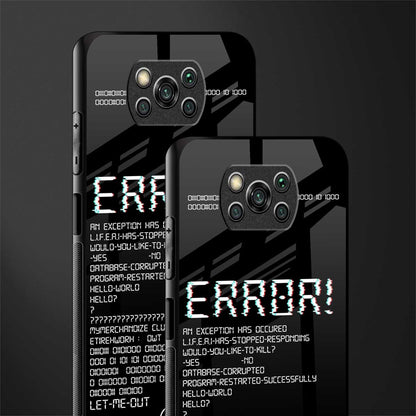 error glass case for poco x3 pro image-2