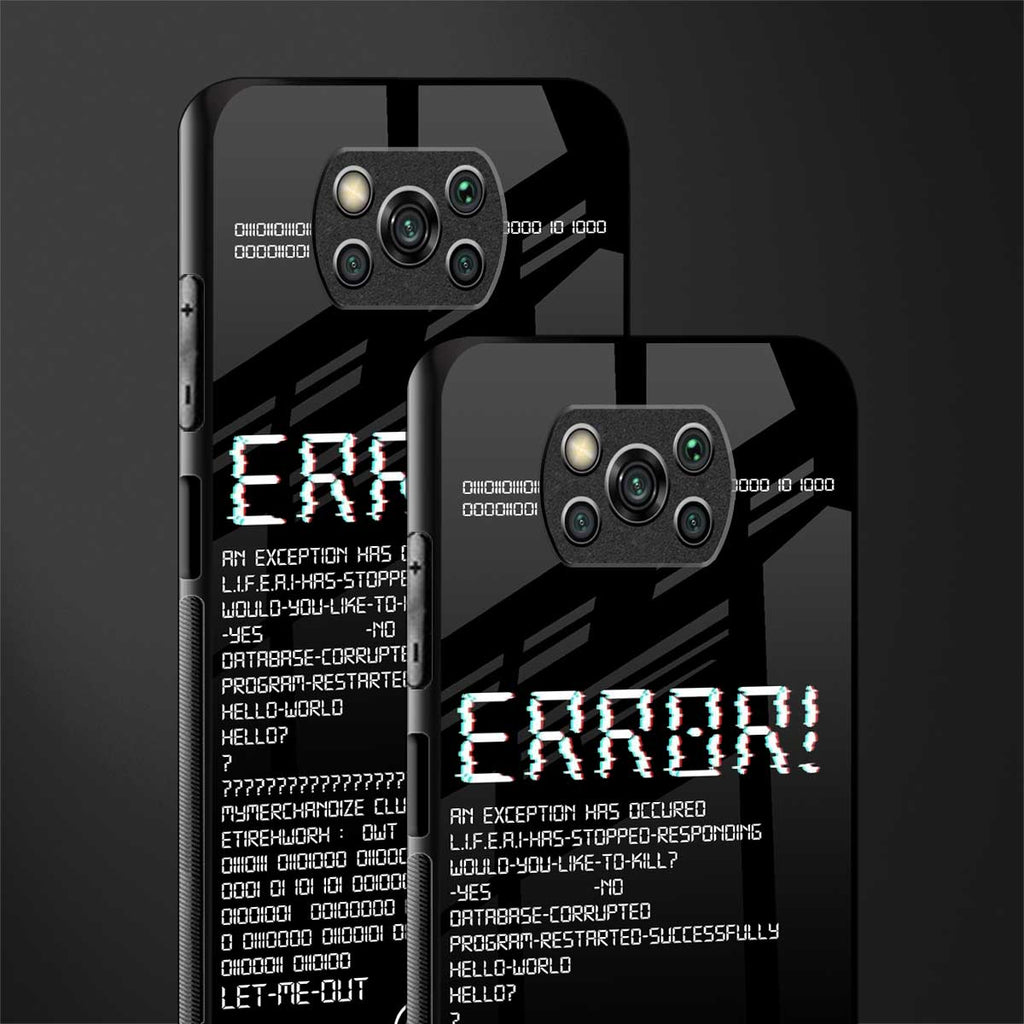 error glass case for poco x3 image-2