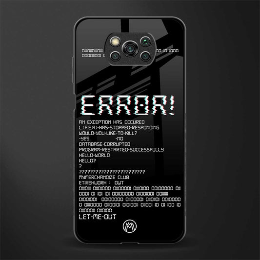 error glass case for poco x3 pro image