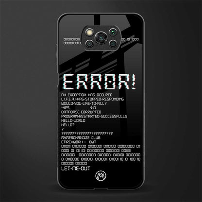 error glass case for poco x3 image