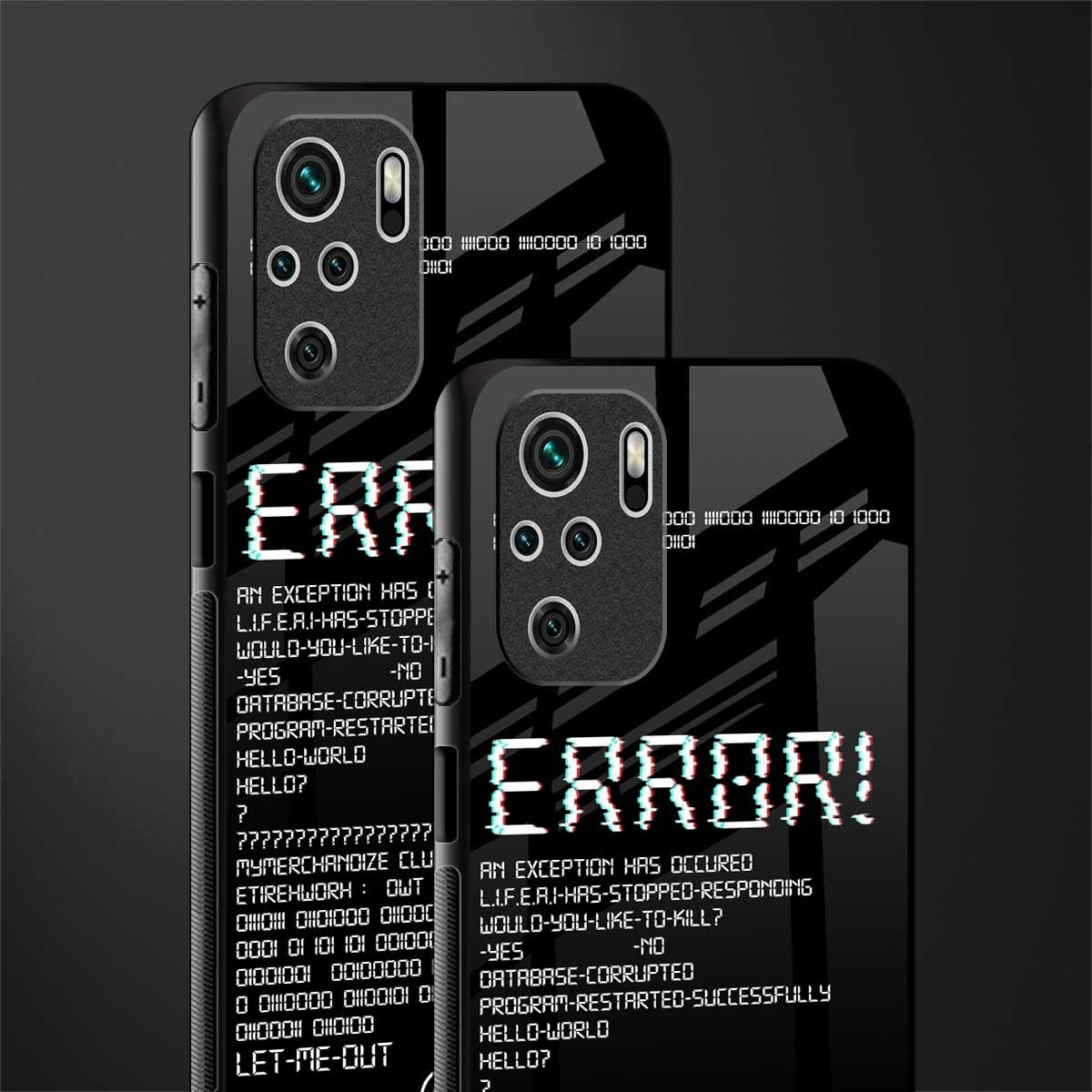 error glass case for redmi note 10 image-2