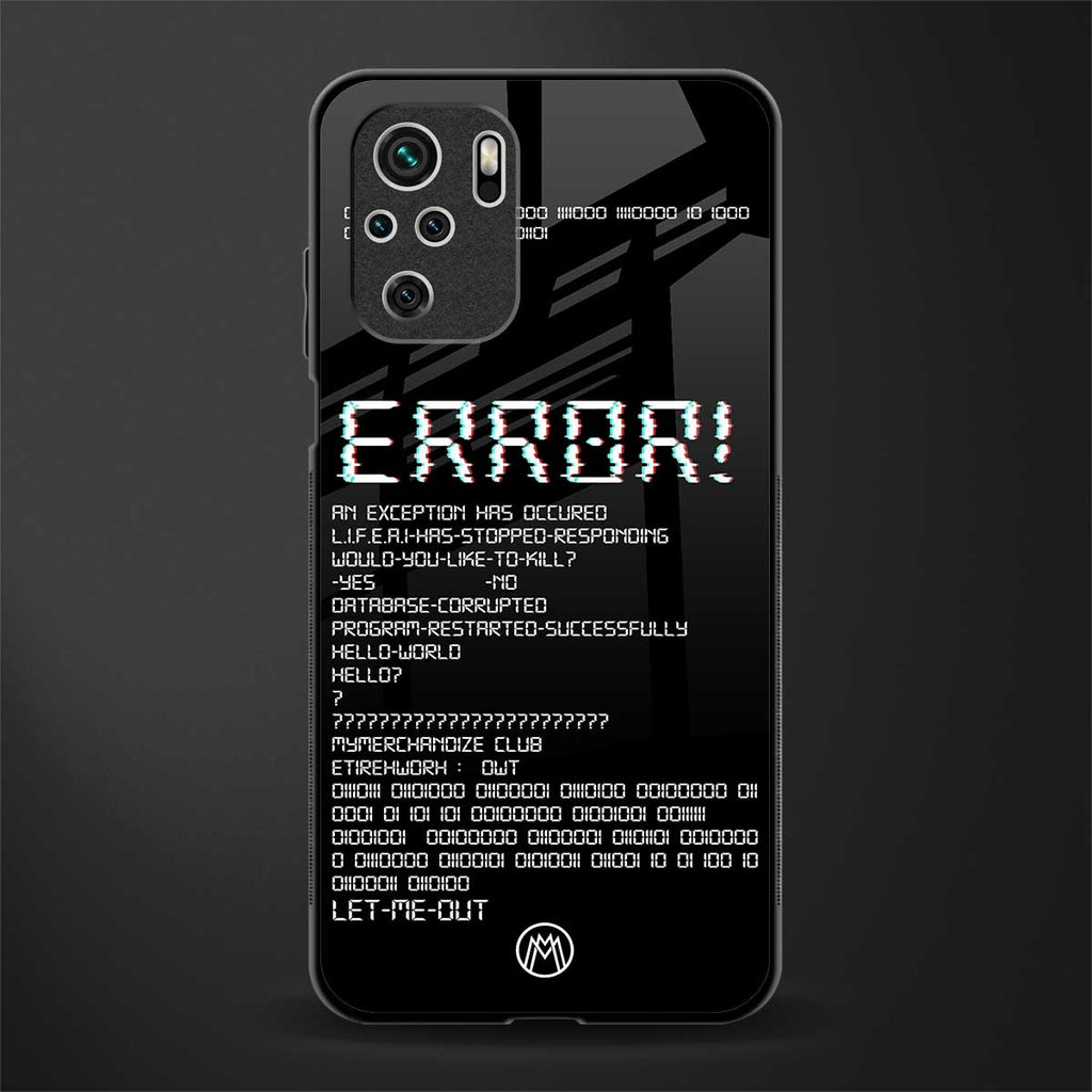 error glass case for redmi note 10 image