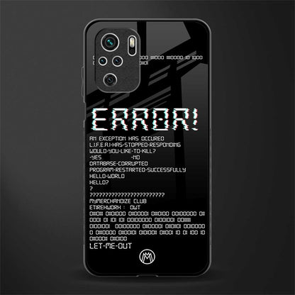 error glass case for redmi note 10 image