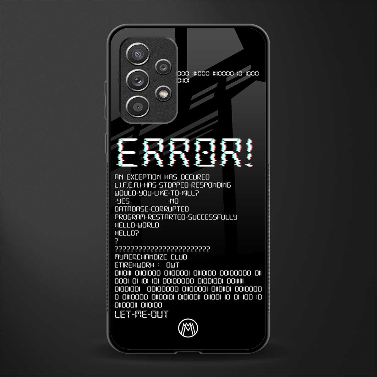 error glass case for samsung galaxy a52 image