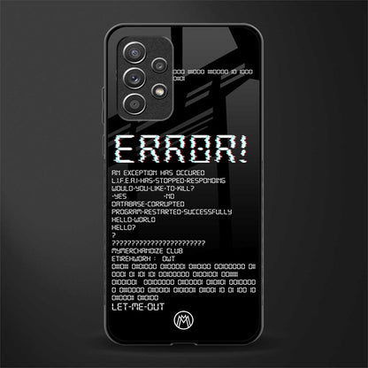 error glass case for samsung galaxy a32 4g image