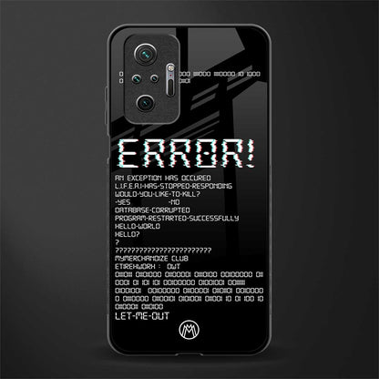 error glass case for redmi note 10 pro image