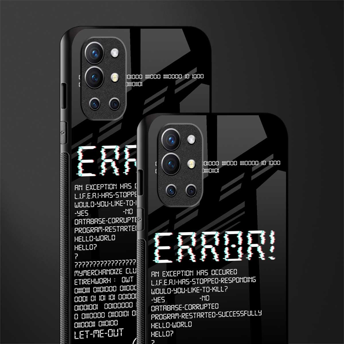 error glass case for oneplus 9r image-2