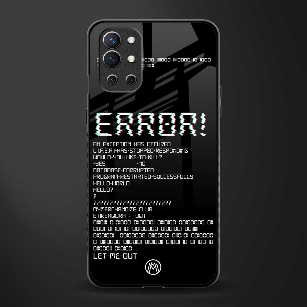 error glass case for oneplus 9r image