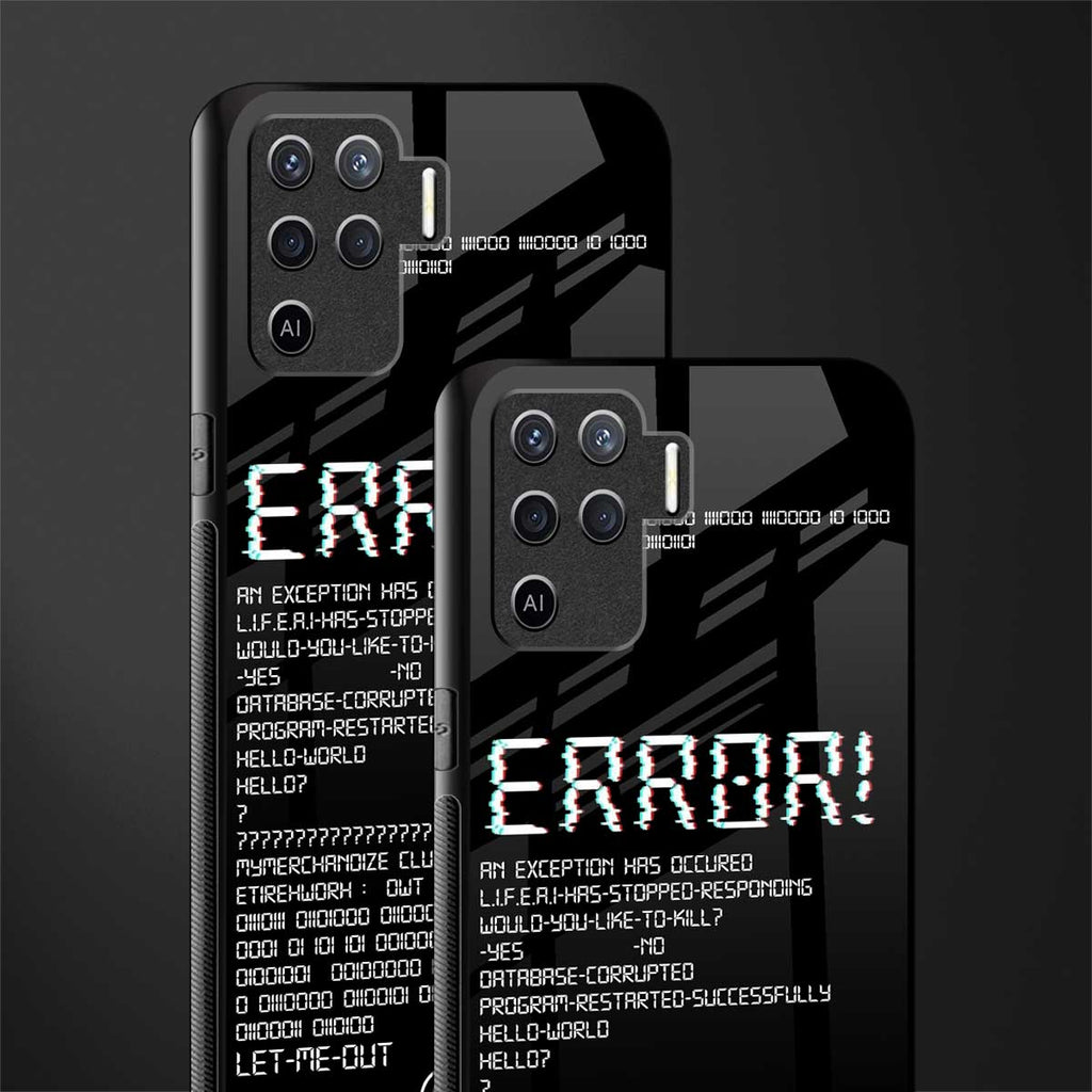 error glass case for oppo f19 pro image-2