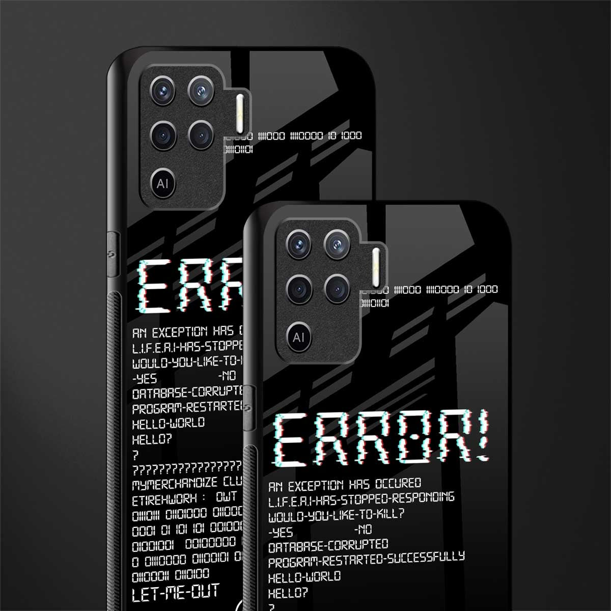error glass case for oppo f19 pro image-2