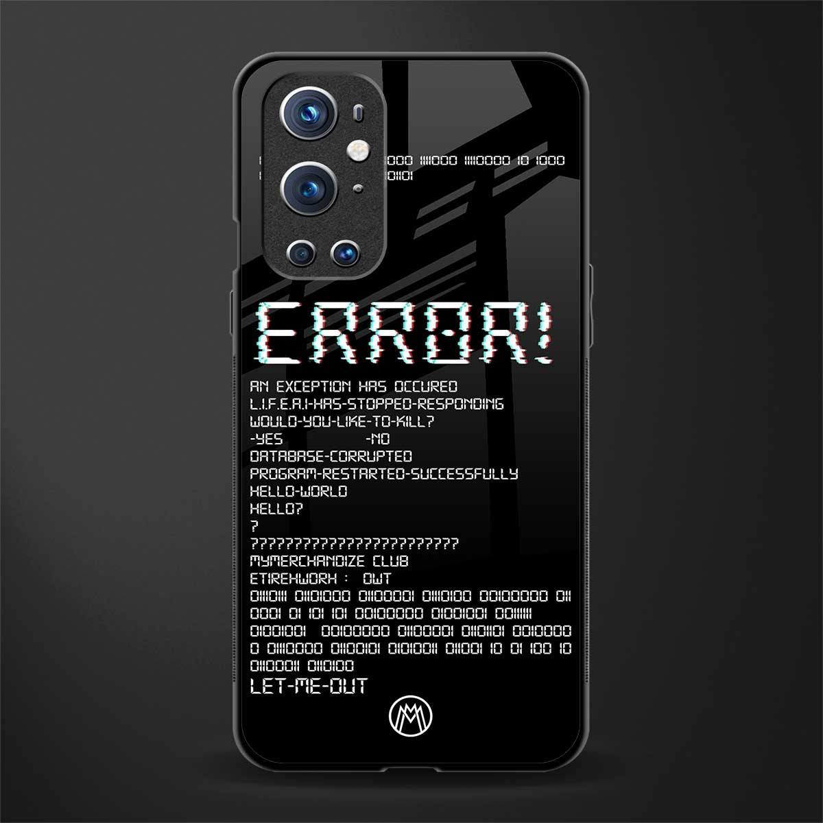 error glass case for oneplus 9 pro image