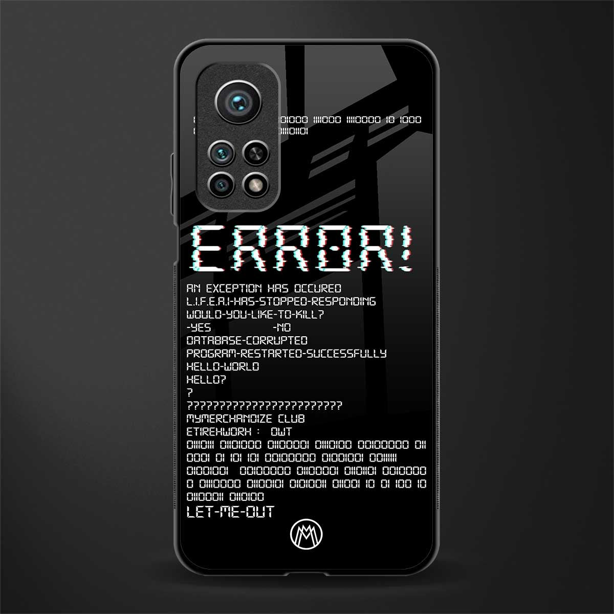 error glass case for mi 10t 5g image