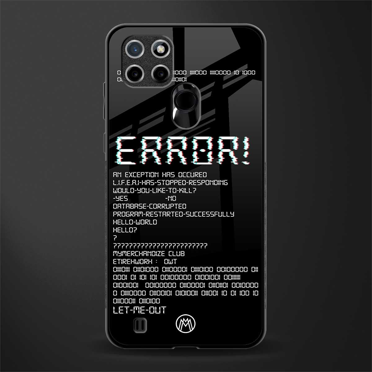 error glass case for realme c21 image