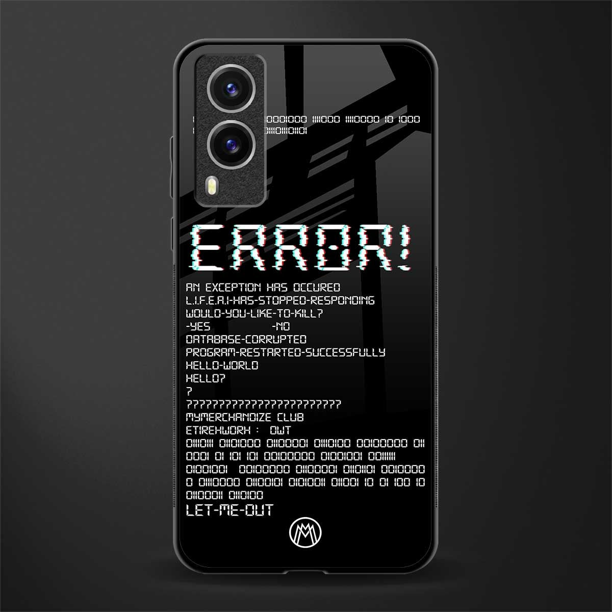 error glass case for vivo v21e 5g image
