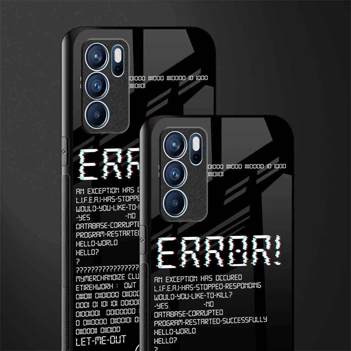 error glass case for oppo reno6 pro 5g image-2