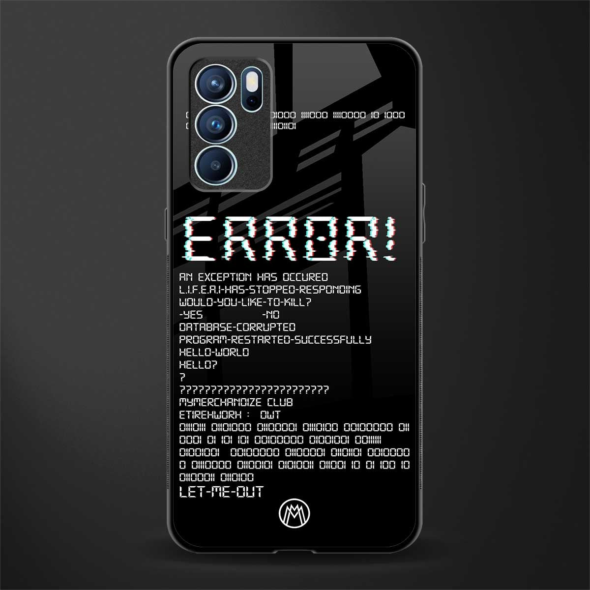 error glass case for oppo reno6 5g image