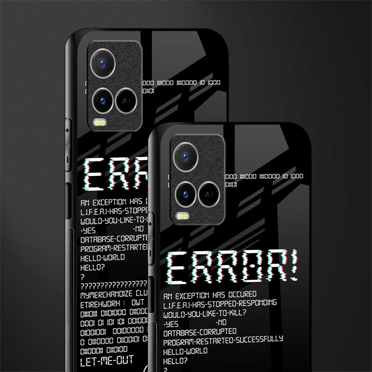 error glass case for vivo y21 image-2