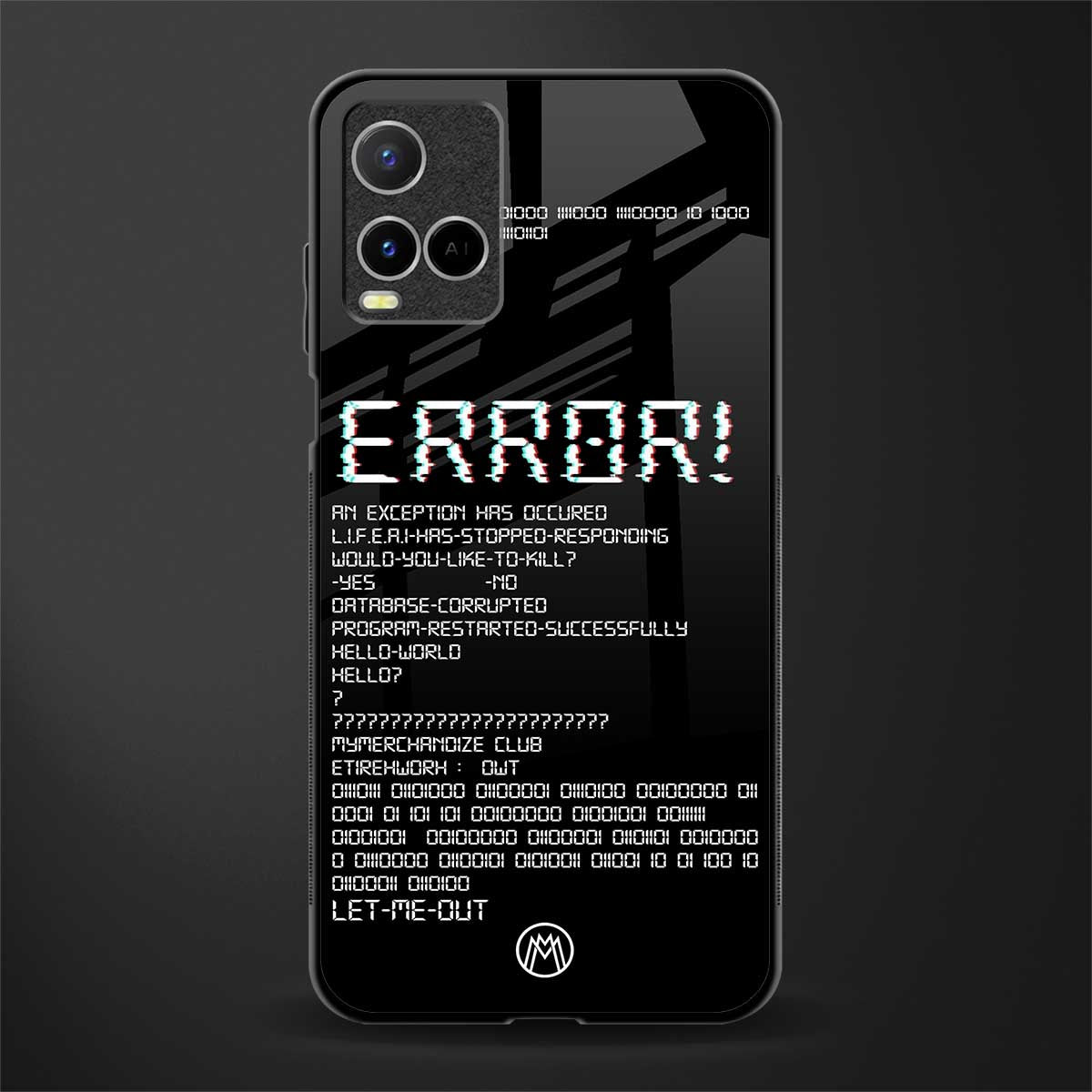 error glass case for vivo y21 image