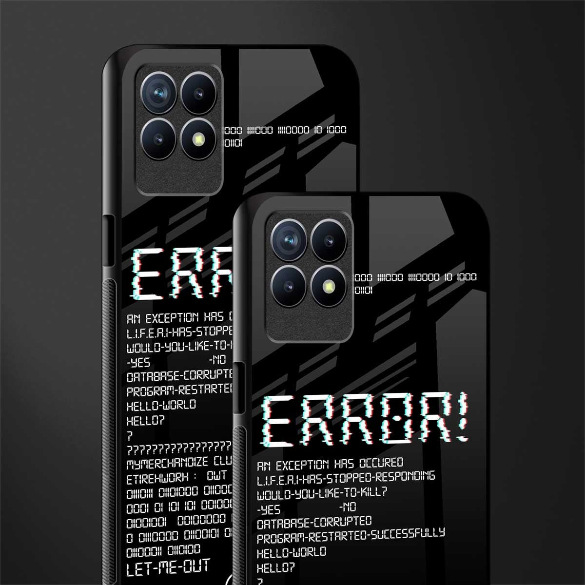 error glass case for realme 8i image-2