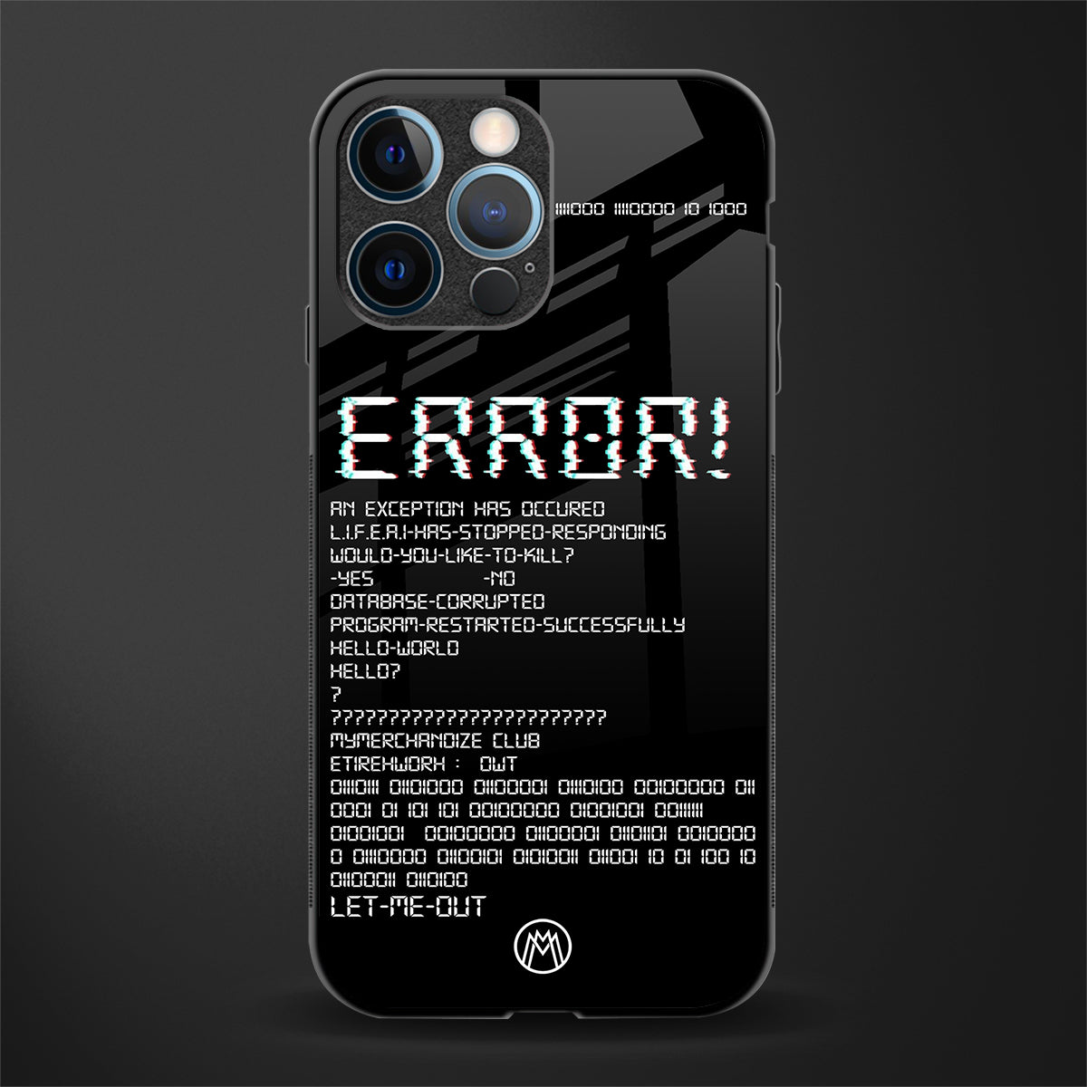 error glass case for iphone 12 pro image