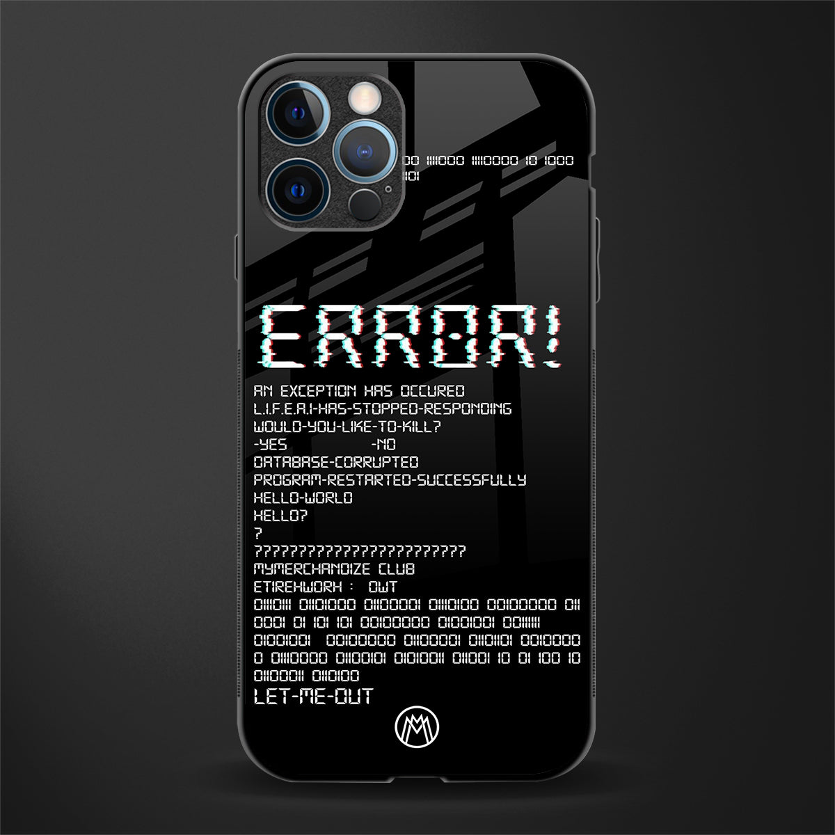 error glass case for iphone 12 pro max image