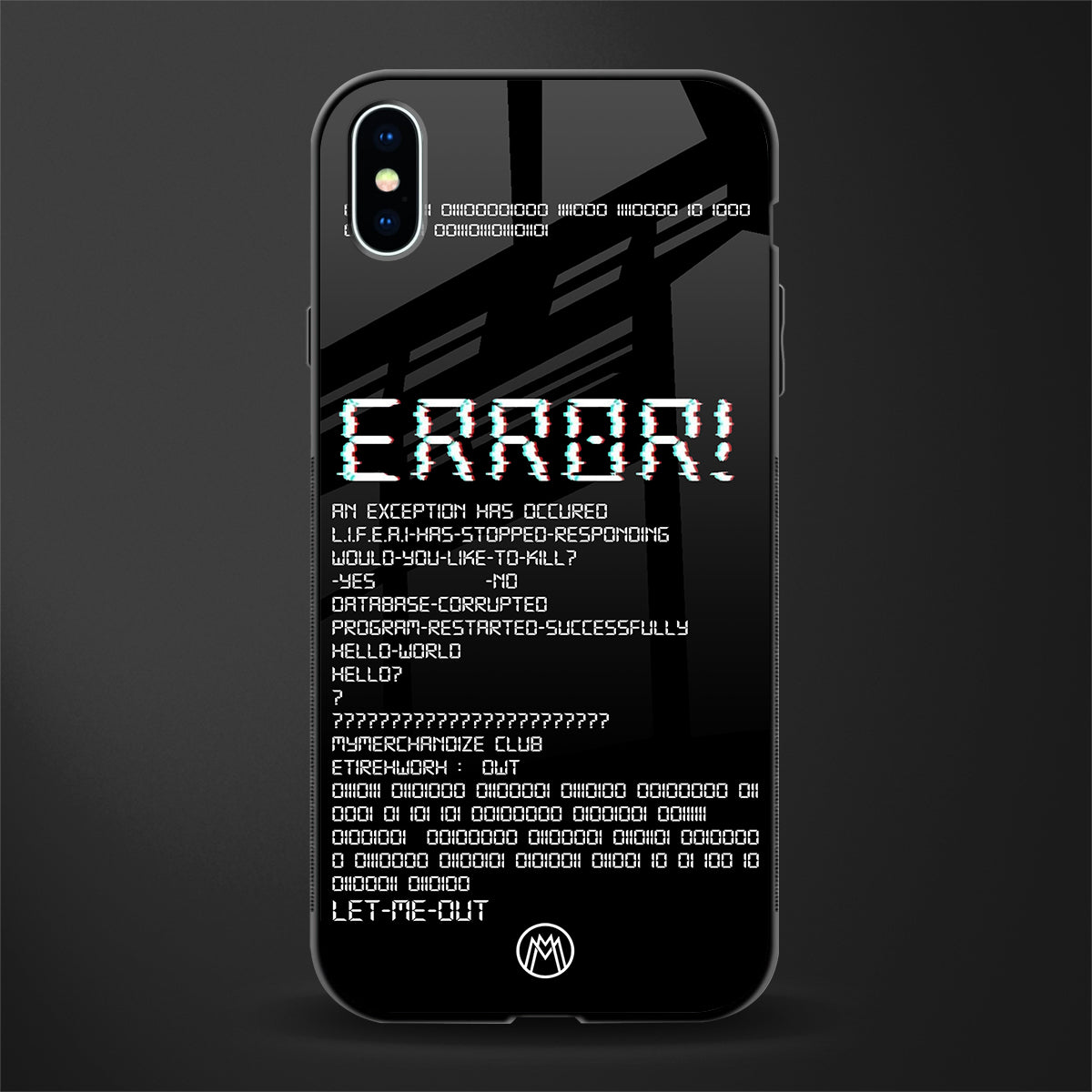 error glass case for iphone xs max image